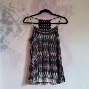 Cute Tank Top, fun Colours, detailed back, size XS, Warehouse One
